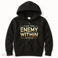 I´M The Enemy Within Bold Motivational Statement Kids Hoodie thumb 0