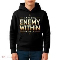 I´M The Enemy Within Bold Motivational Statement Kids Hoodie thumb 4
