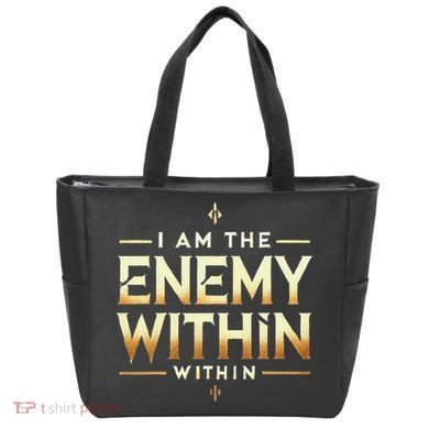 I´M The Enemy Within Bold Motivational Statement Tote Bag