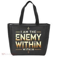 I´M The Enemy Within Bold Motivational Statement Tote Bag thumb 0