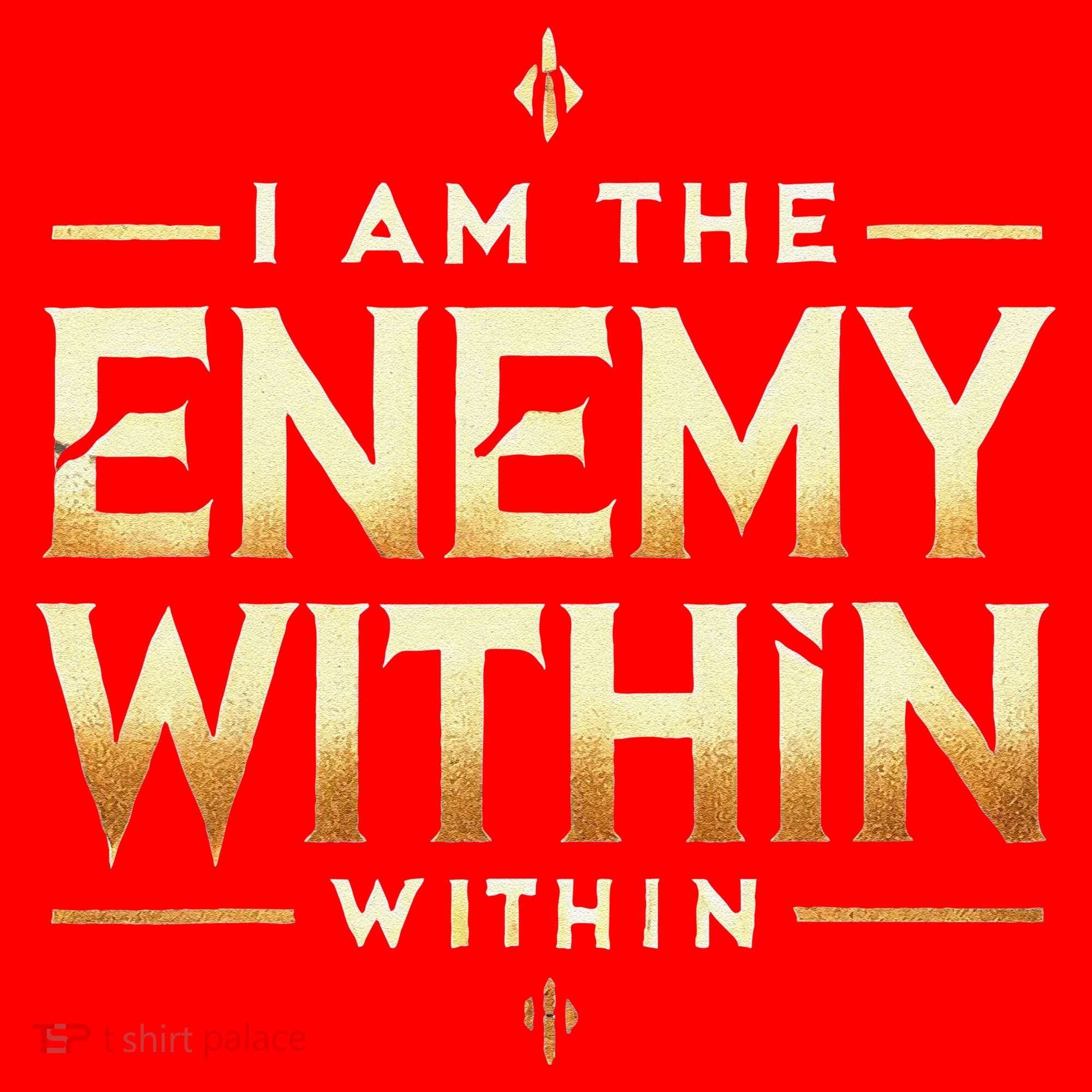 I´M The Enemy Within Bold Motivational Statement Santa Hat