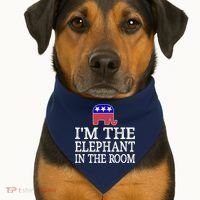 I'm The Elephant In The Room Republican Conservative USA-Made Doggie Bandana thumb 1