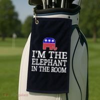 I'm The Elephant In The Room Republican Conservative Golf Towel thumb 2