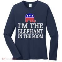 I'm The Elephant In The Room Republican Conservative Women's Long Sleeve Shirt thumb 0