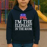 I'm The Elephant In The Room Republican Conservative Kids Hoodie thumb 3