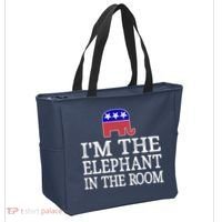 I'm The Elephant In The Room Republican Conservative Tote Bag thumb 2
