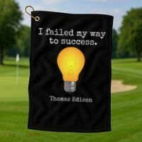 Inventor's , Thomas Edison , Graduate's Golf Towel thumb 1