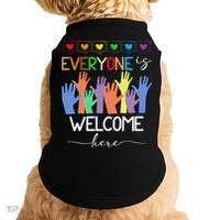 Idaho Teacher Everyone Is Welcome Here Fist Hand Support Doggie Tank thumb 0