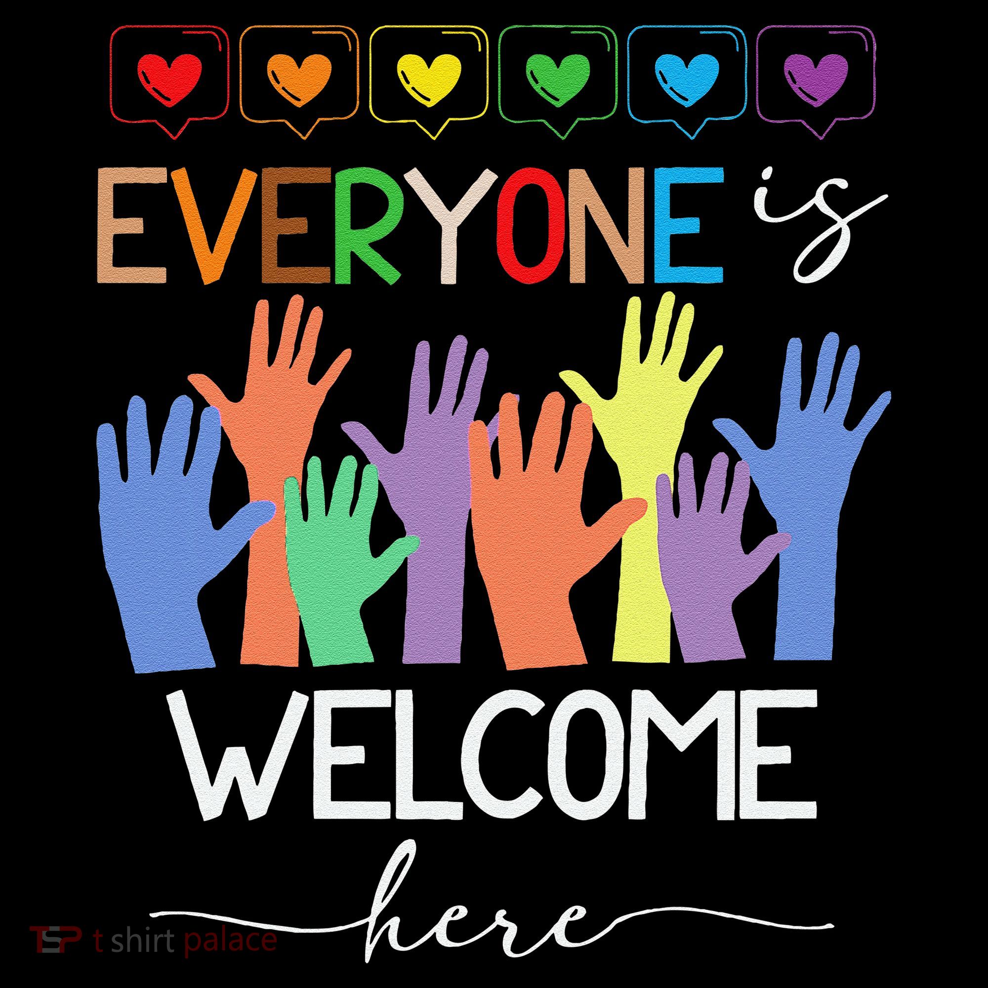 Idaho Teacher Everyone Is Welcome Here Fist Hand Support Coffee Mug