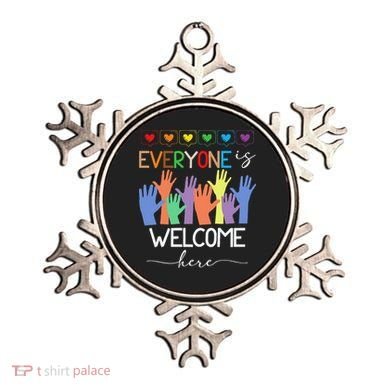 Idaho Teacher Everyone Is Welcome Here Fist Hand Support Ornament