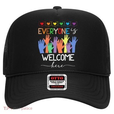 Idaho Teacher Everyone Is Welcome Here Fist Hand Support Hat