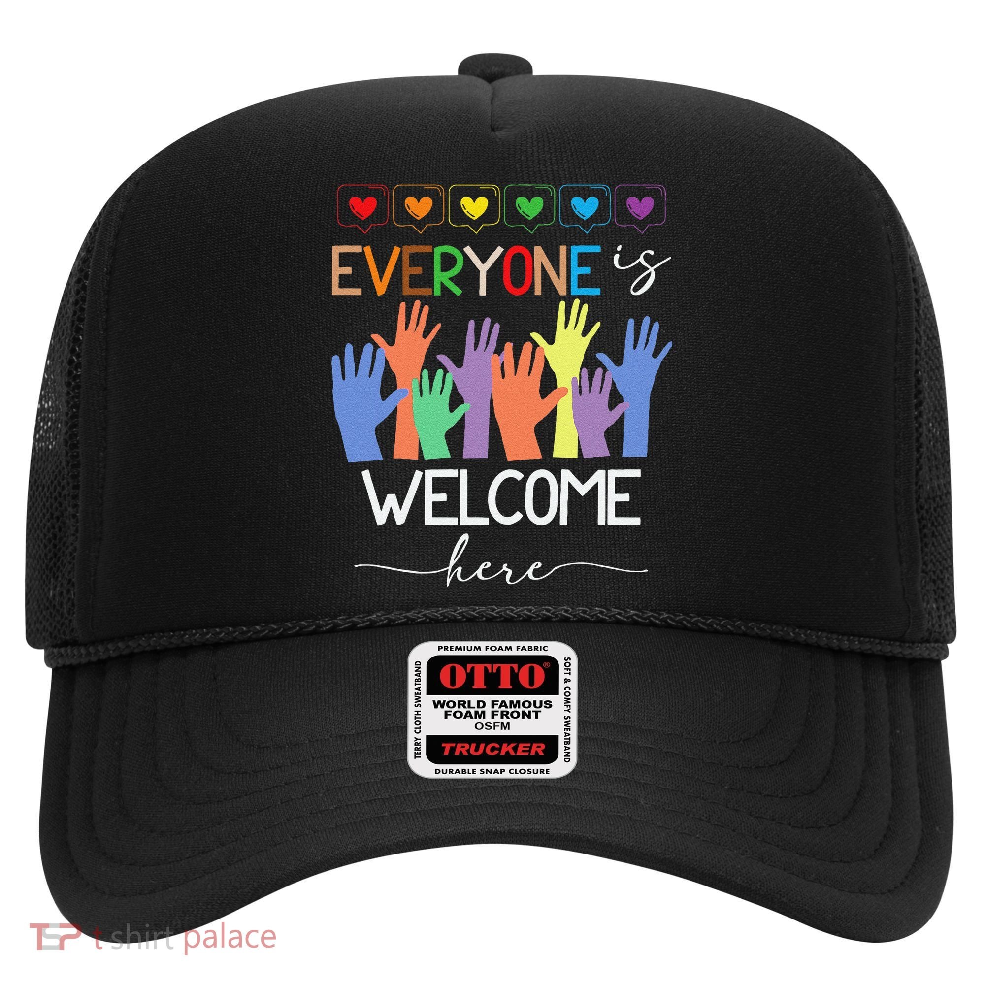 Idaho Teacher Everyone Is Welcome Here Fist Hand Support Hat