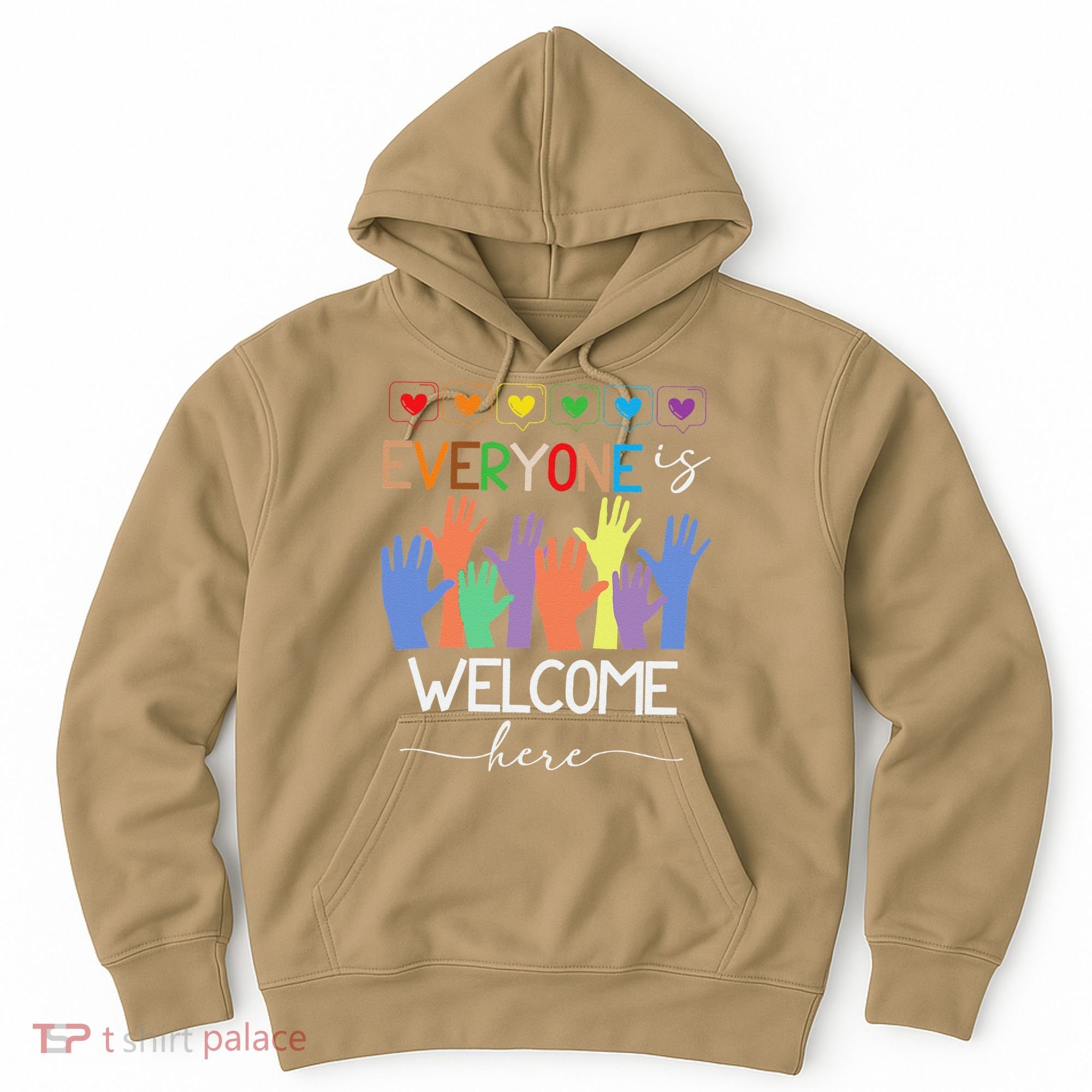 Idaho Teacher Everyone Is Welcome Here Fist Hand Support Hoodie