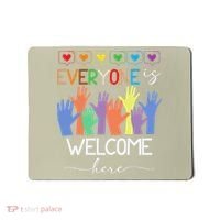 Idaho Teacher Everyone Is Welcome Here Fist Hand Support Mousepad thumb 0