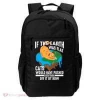 If The Earth Was Flat Cool Planet Cats Funny Gift Backpack thumb 0