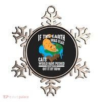 If The Earth Was Flat Cool Planet Cats Funny Gift Ornament thumb 0