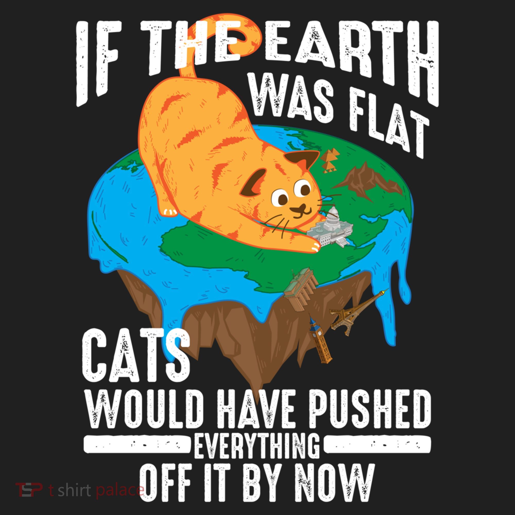 If The Earth Was Flat Cool Planet Cats Funny Gift Hat