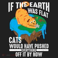 If The Earth Was Flat Cool Planet Cats Funny Gift Golf Towel thumb 3