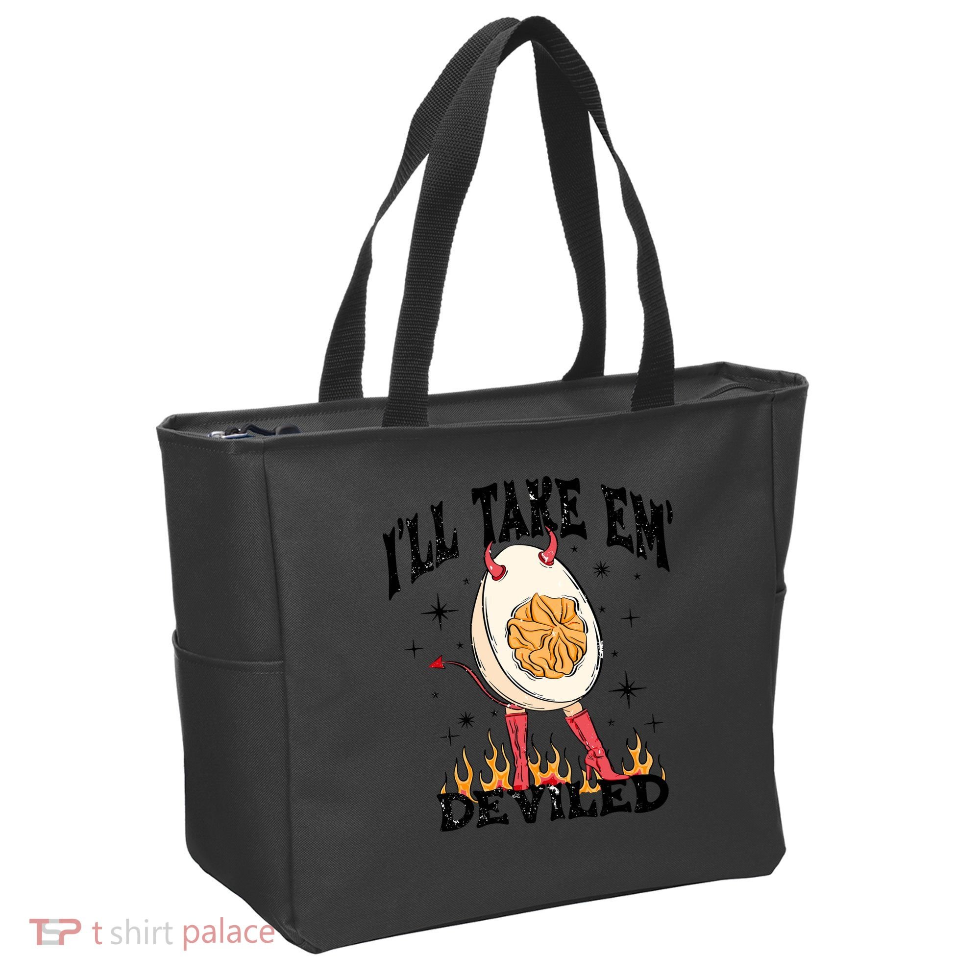 ILl Take Em Deviled Funny Thanksgiving Deviled Eggs Tote Bag