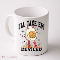 ILl Take Em Deviled Funny Thanksgiving Deviled Eggs Coffee Mug thumb 0