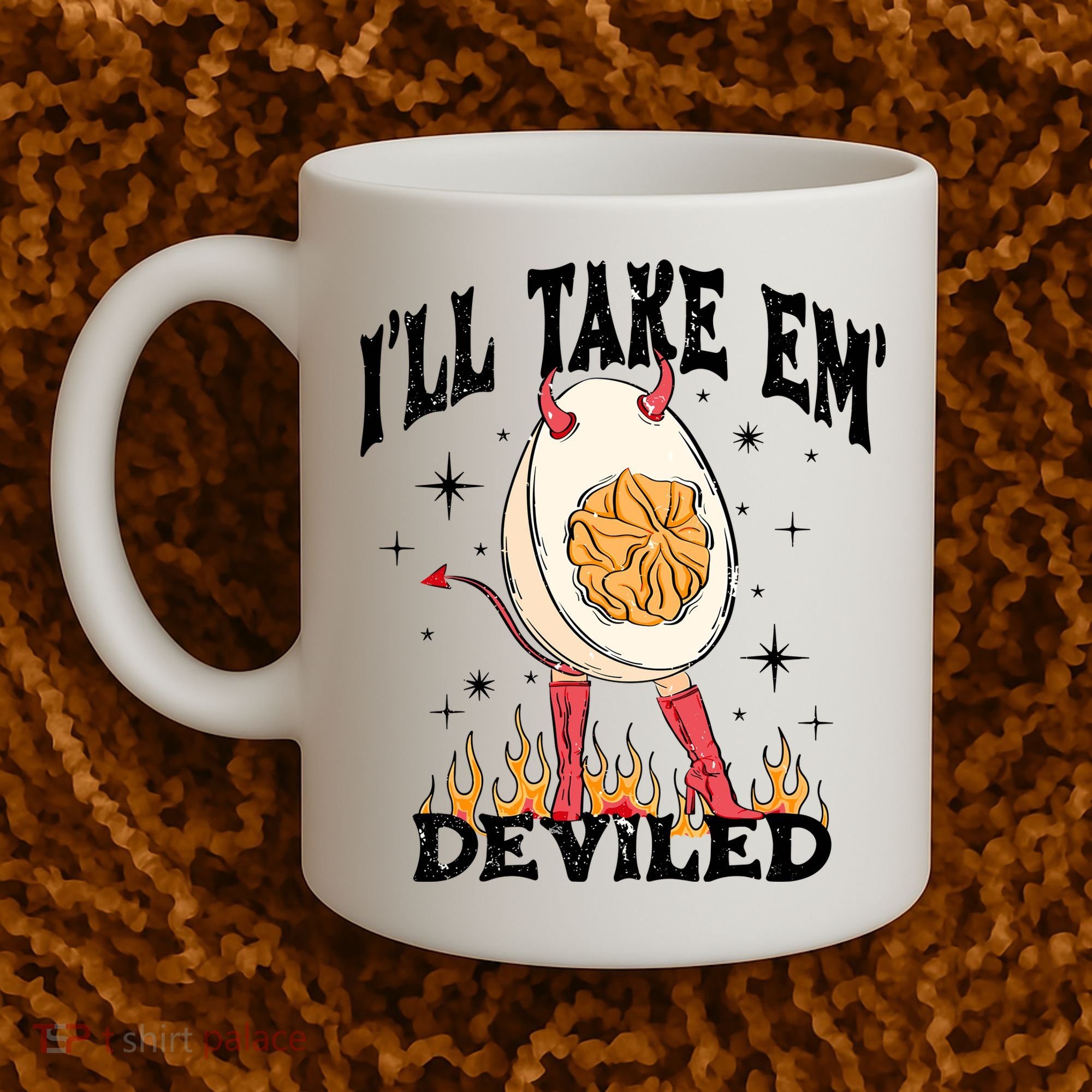 ILl Take Em Deviled Funny Thanksgiving Deviled Eggs Coffee Mug