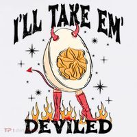 ILl Take Em Deviled Funny Thanksgiving Deviled Eggs Women's Hoodie thumb 2