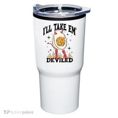 ILl Take Em Deviled Funny Thanksgiving Deviled Eggs Tumbler