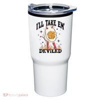 ILl Take Em Deviled Funny Thanksgiving Deviled Eggs Tumbler thumb 0