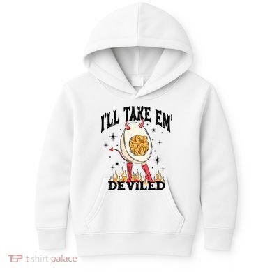 ILl Take Em Deviled Funny Thanksgiving Deviled Eggs Kids Hoodie