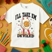 ILl Take Em Deviled Funny Thanksgiving Deviled Eggs Kids T-Shirt thumb 3