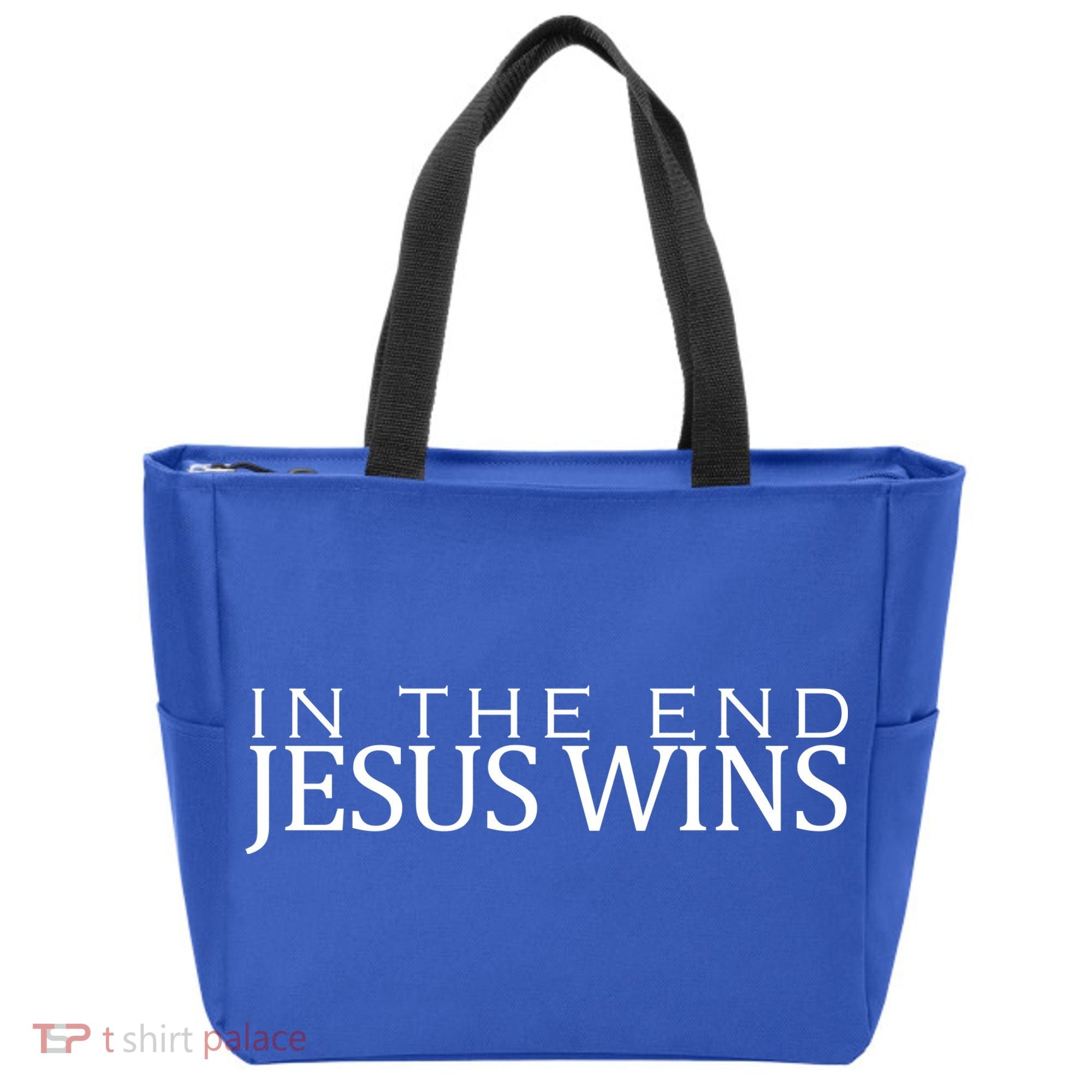 In The End Jesus Wins Christianity Tote Bag