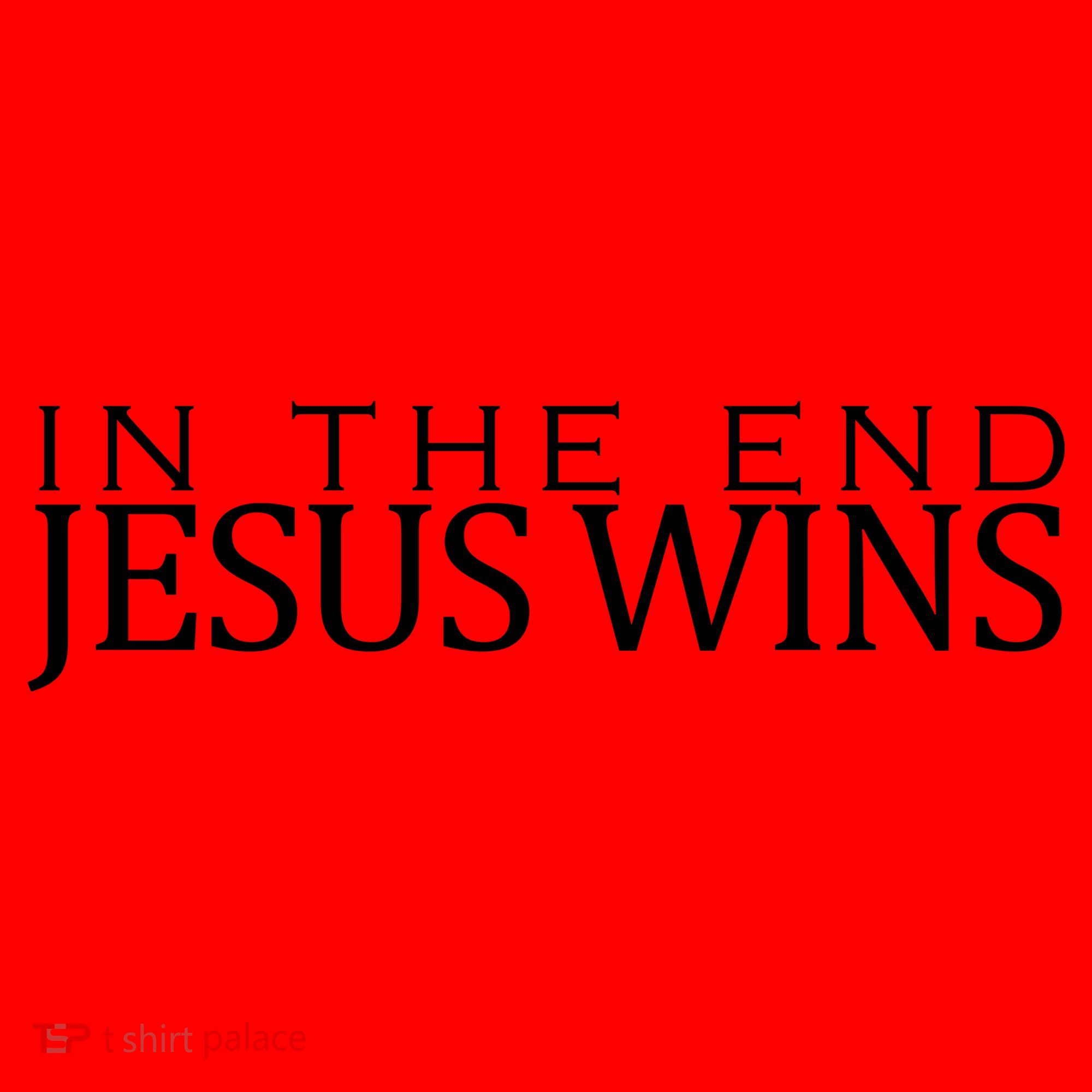 In The End Jesus Wins Christianity Santa Hat