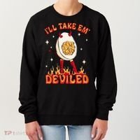 ILl Take Em Deviled Egg Funny Thanksgiving Women's Sweatshirt thumb 0