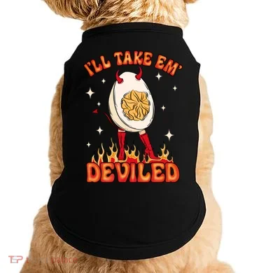 ILl Take Em Deviled Egg Funny Thanksgiving Doggie Tank
