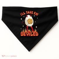 ILl Take Em Deviled Egg Funny Thanksgiving USA-Made Doggie Bandana thumb 0