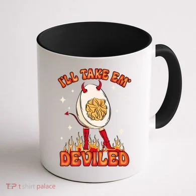 ILl Take Em Deviled Egg Funny Thanksgiving Coffee Mug back