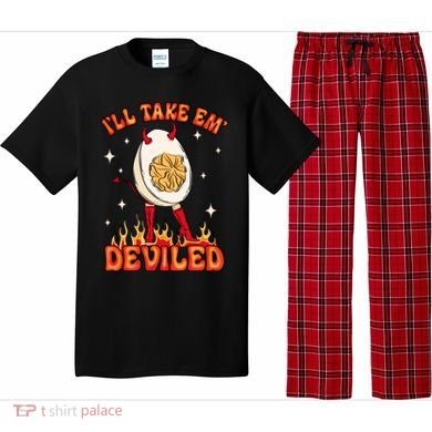 ILl Take Em Deviled Egg Funny Thanksgiving Pajama Set