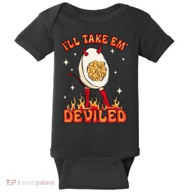 ILl Take Em Deviled Egg Funny Thanksgiving Baby Bodysuit