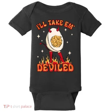 ILl Take Em Deviled Egg Funny Thanksgiving Baby Bodysuit