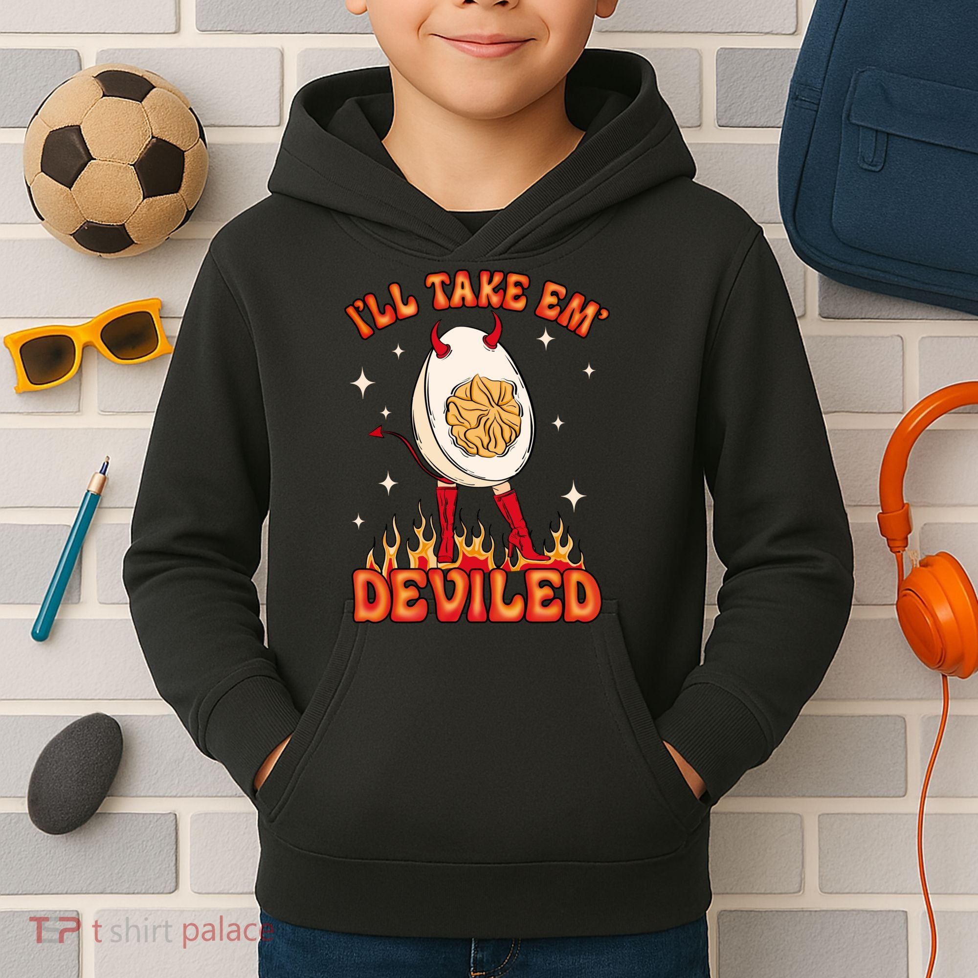 ILl Take Em Deviled Egg Funny Thanksgiving Kids Hoodie