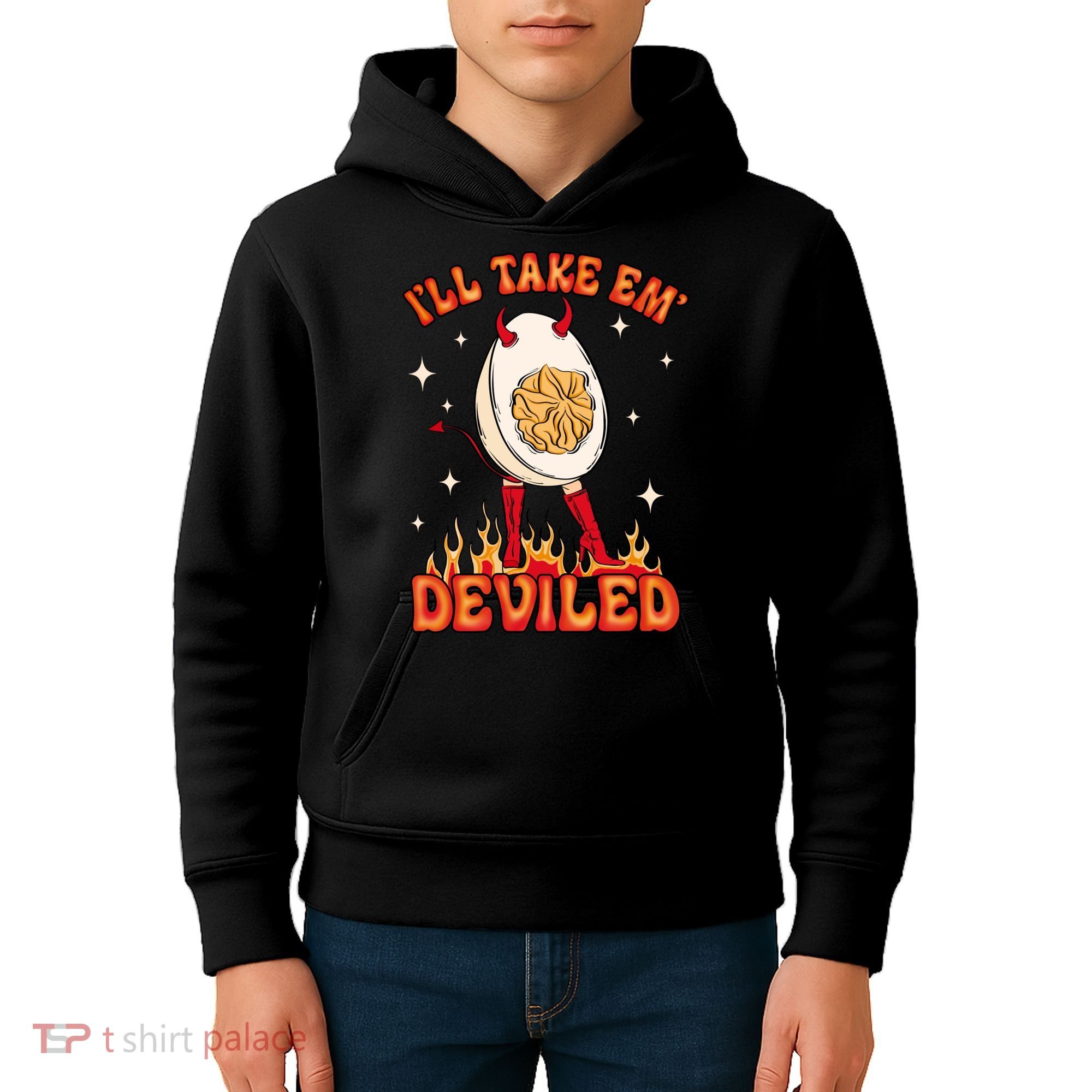 ILl Take Em Deviled Egg Funny Thanksgiving Kids Hoodie