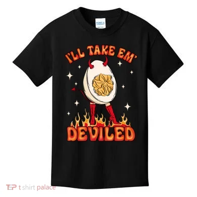 ILl Take Em Deviled Egg Funny Thanksgiving Kids T-Shirt
