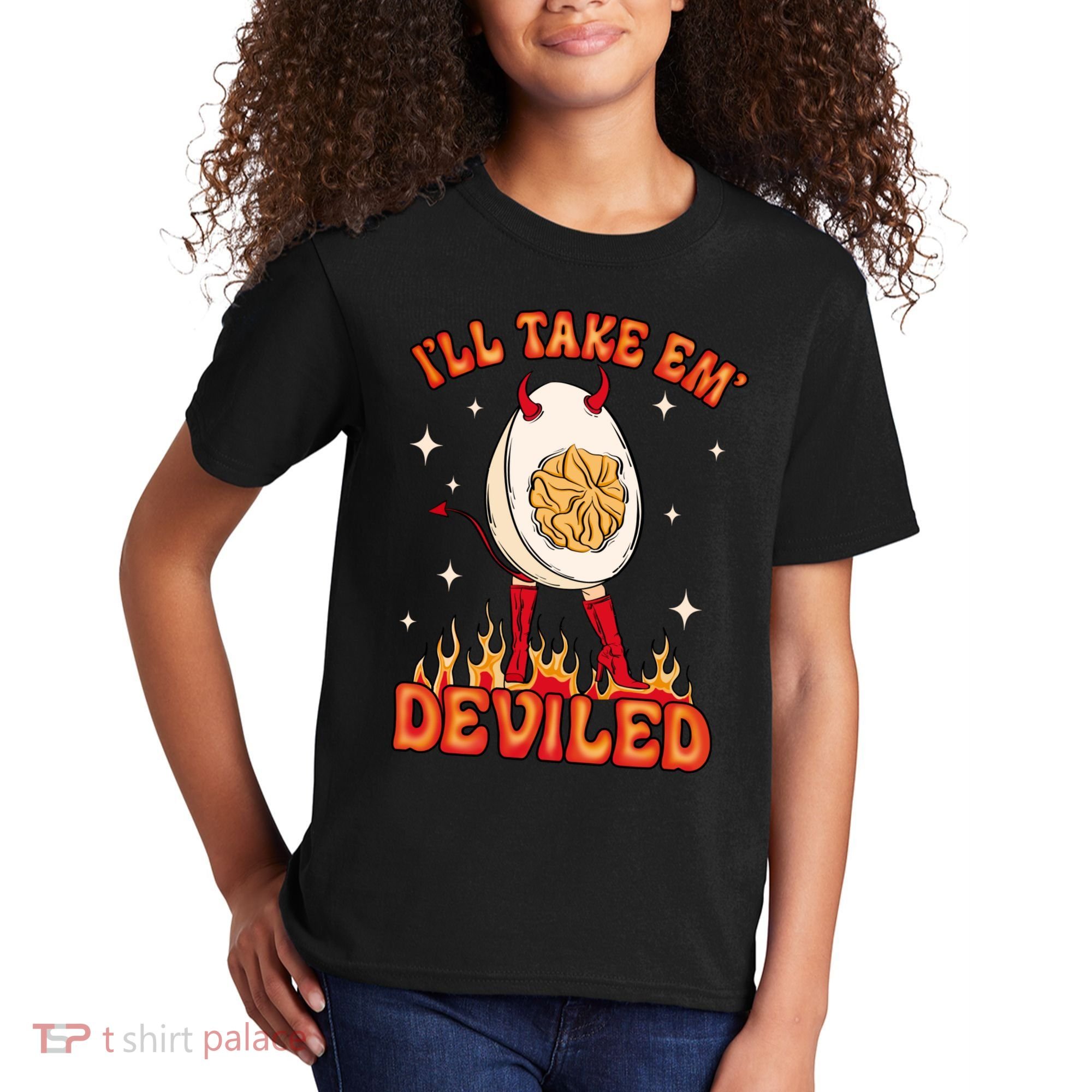 ILl Take Em Deviled Egg Funny Thanksgiving Kids T-Shirt