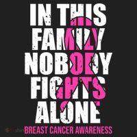 In This Family No One Fights Alone Breast Cancer Pink Ribbon Hat thumb 2