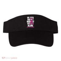 In This Family No One Fights Alone Breast Cancer Pink Ribbon Visor thumb 0