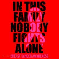 In This Family No One Fights Alone Breast Cancer Pink Ribbon Santa Hat thumb 1