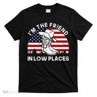 IM The Friend In Low Places Vintage Cowboy Hat Usa Flag T-Shirt thumb 0
