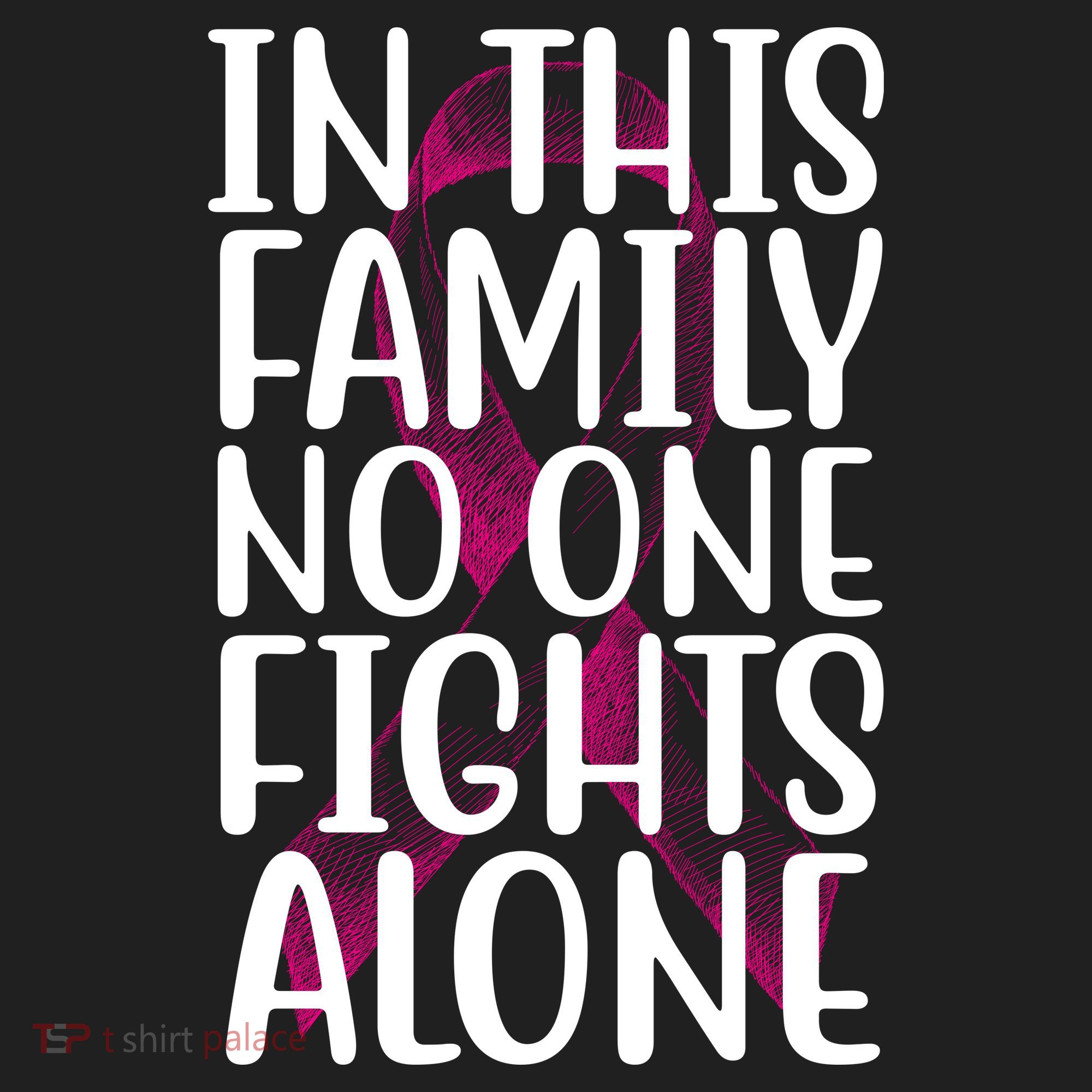 In This Family No One Fights Alone Breast Cancer Ribbon Women's Sweatshirt