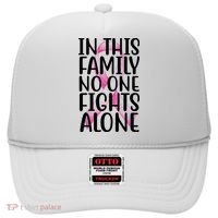 In This Family No One Fights Alone Breast Cancer Ribbon Hat thumb 0
