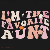 I'm The Favorite Aunt Cute Newborn Family Mothers Day Groovy Women's Tank Top thumb 5